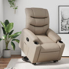Riser recliner artificial leather cappuccino coloured