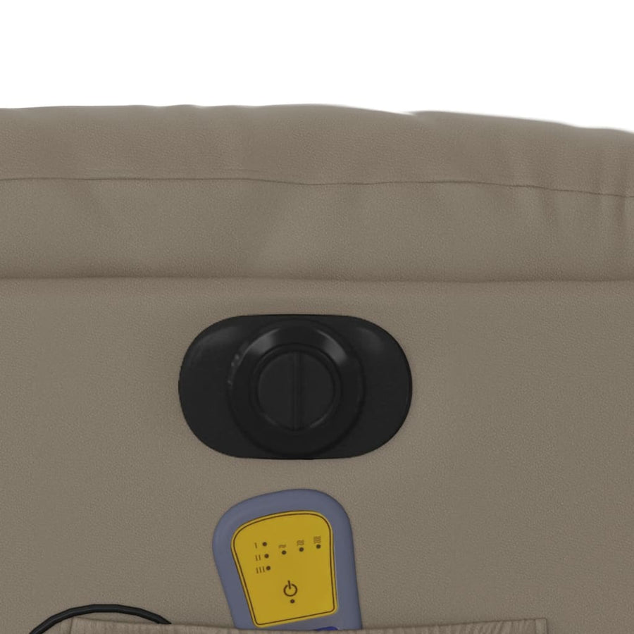 Sta-Op-Massagestoel Elektrisch Kunstleer Kleurig Cappuccino Ja Elektrisch verstelbaar
