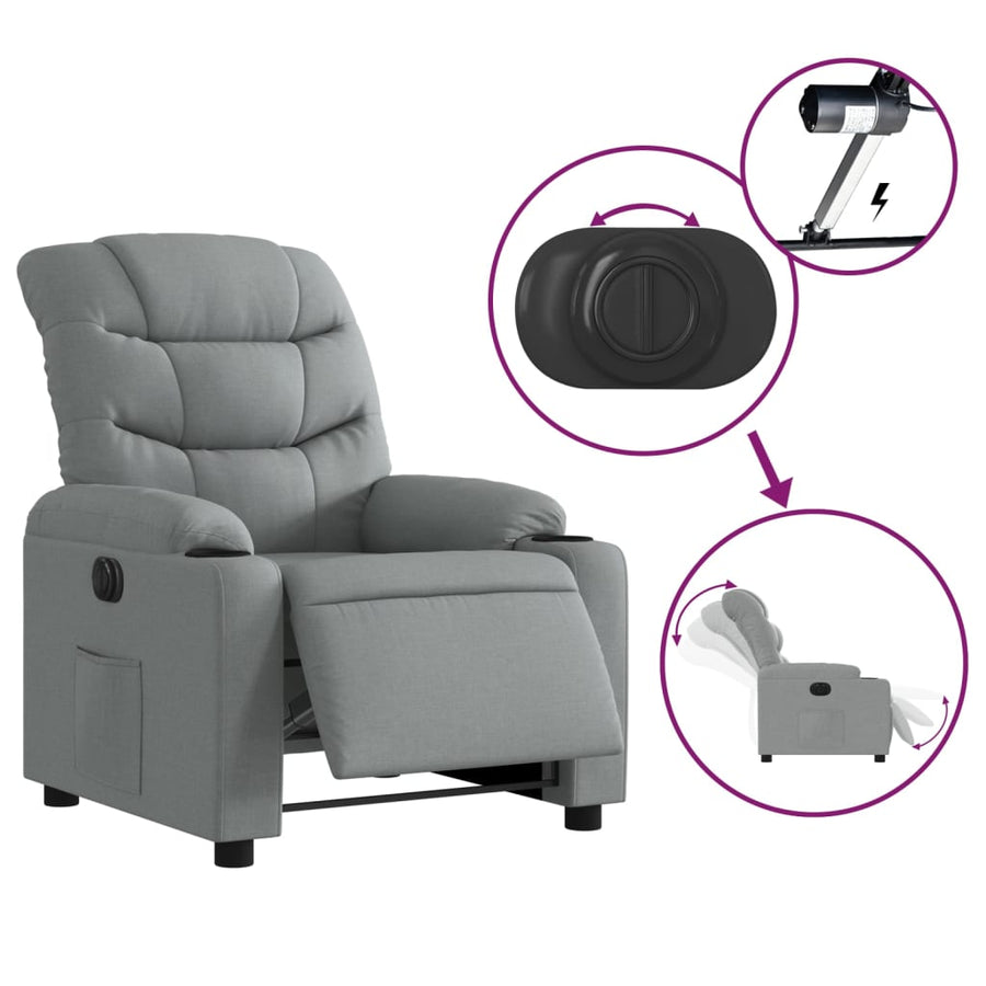 Fauteuil stof Nee Elektrisch verstelbaar