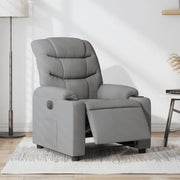 Fauteuil elektrisch verstelbaar stof lichtgrijs 75,5x93x99,5 cm