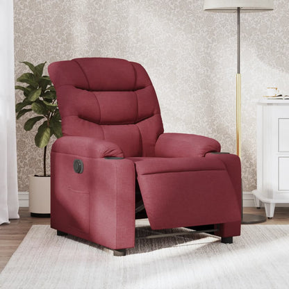Fauteuil Verstelbaar Elektrisch Stof Wijnrood Elektrisch verstelbaar Nee