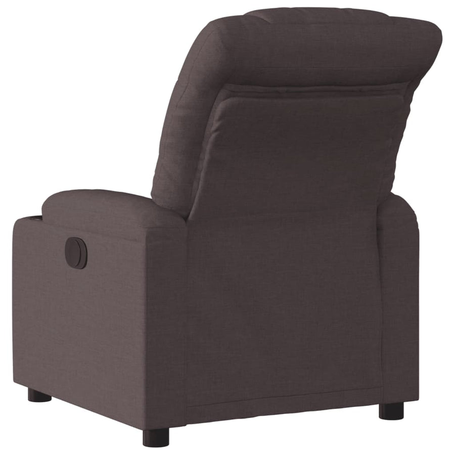 Fauteuil verstelbaar elektrisch stof donkerbruin