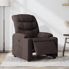 Elektrische fauteuil donkerbruin stof