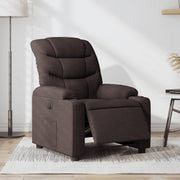 Elektrische fauteuil donkerbruin stof