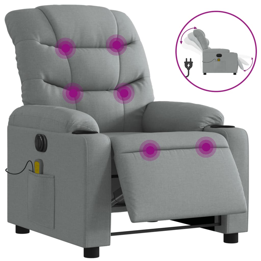 Massagestoel stof Ja Elektrisch verstelbaar