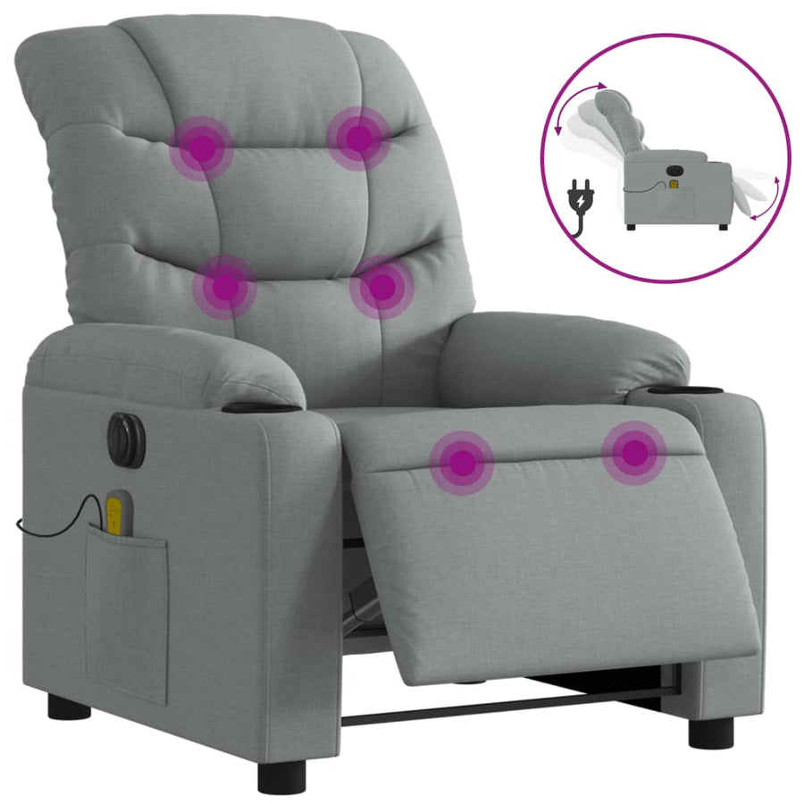 Massagestoel stof Ja Elektrisch verstelbaar