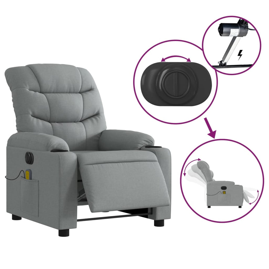 Massagestoel stof Ja Elektrisch verstelbaar