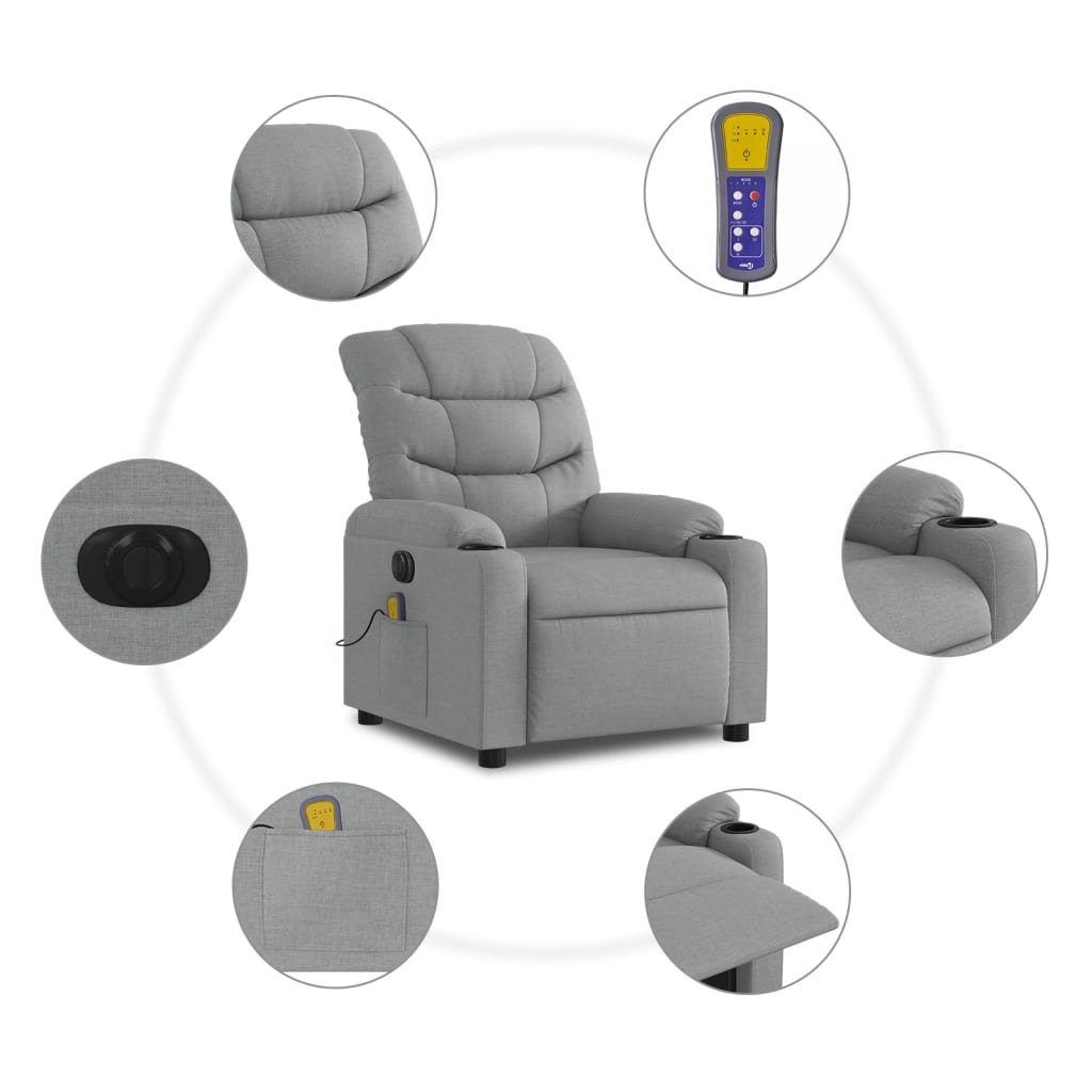 Massagestoel stof Ja Elektrisch verstelbaar