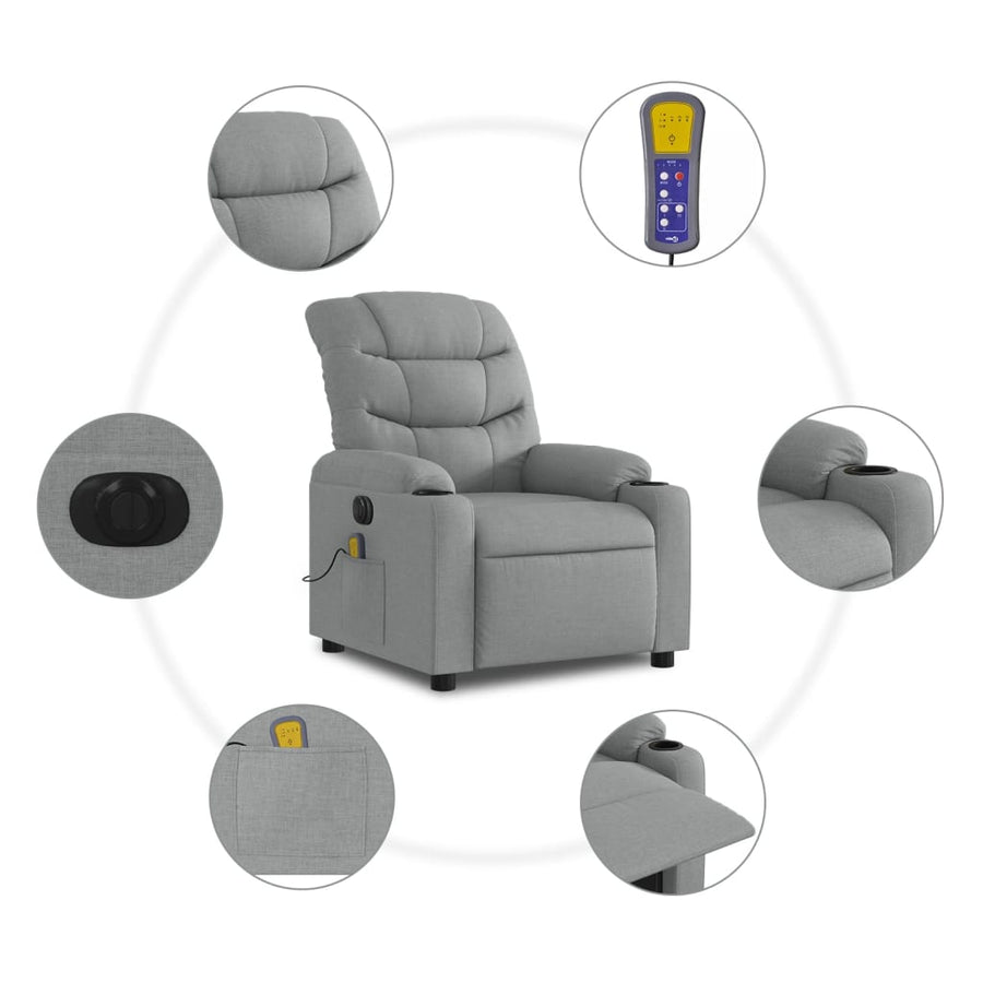 Massagestoel stof Ja Elektrisch verstelbaar