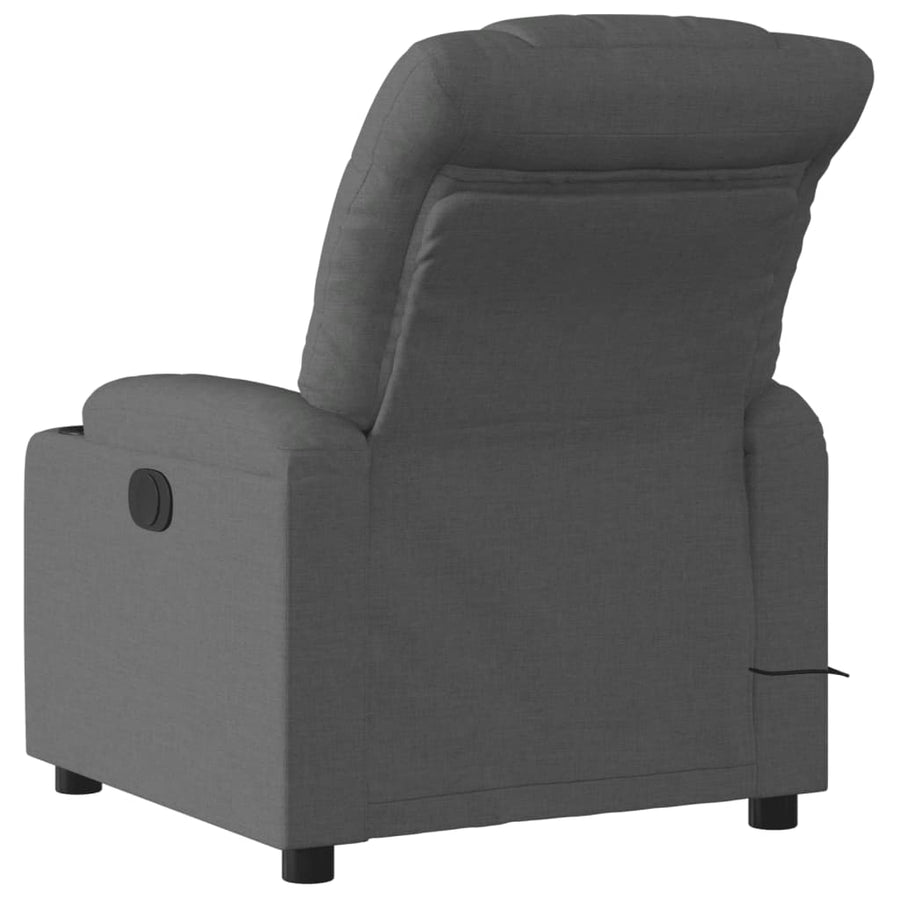 Massagestoel Stof Donkergrijs Ja Elektrisch verstelbaar