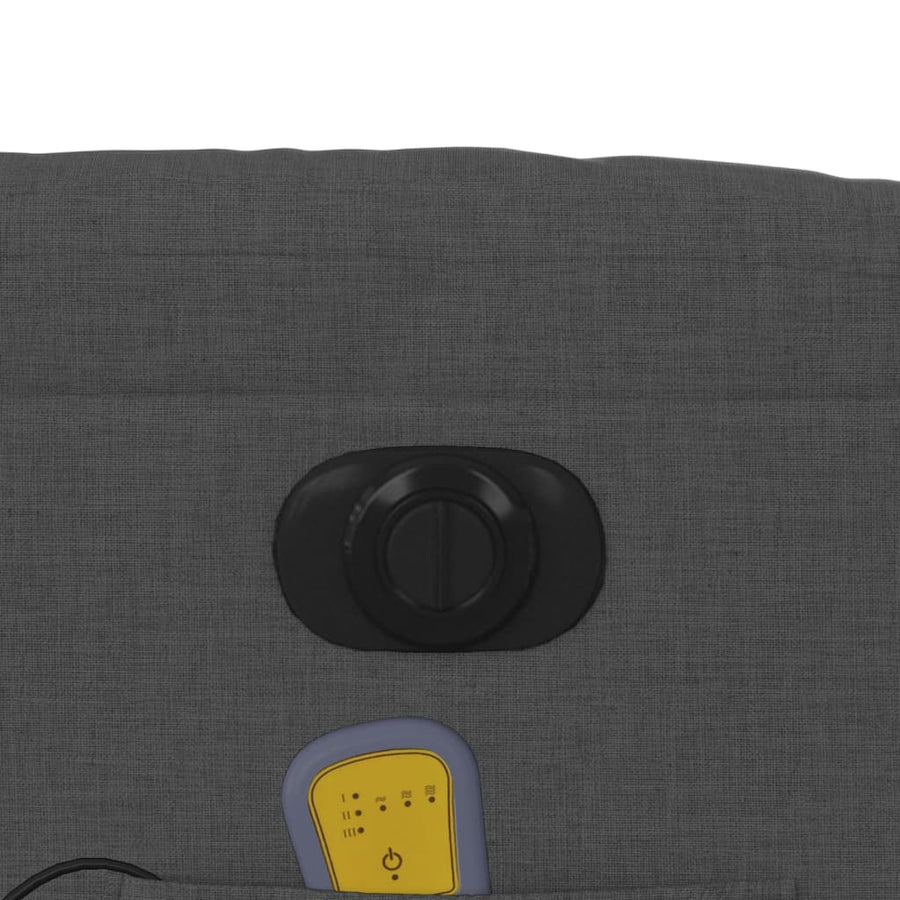 Massagestoel Stof Donkergrijs Ja Elektrisch verstelbaar
