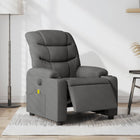 Massage chair electrically adjustable fabric dark grey
