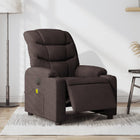 Massage chair electrically adjustable fabric dark brown