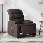 Massagestoel elektrisch verstelbaar stof donkerbruin 75x93x99 cm