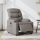 Electrically adjustable massage chair fabric taupe