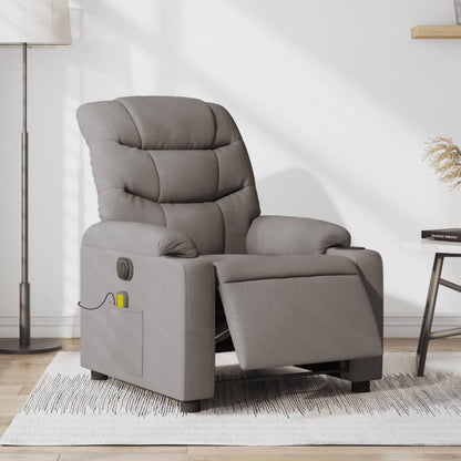 Massagestoel Stof Taupe Ja Elektrisch verstelbaar