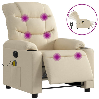 Massagestoel Stof Kleurig Crème Ja Elektrisch verstelbaar