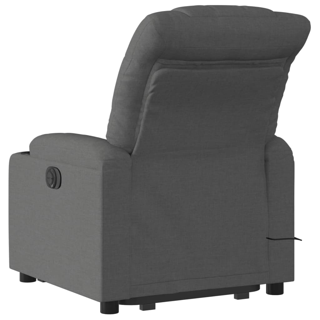 Sta-Op-Massagestoel Stof Donkergrijs Ja Elektrisch verstelbaar