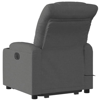 Sta-Op-Massagestoel Stof Donkergrijs Ja Elektrisch verstelbaar