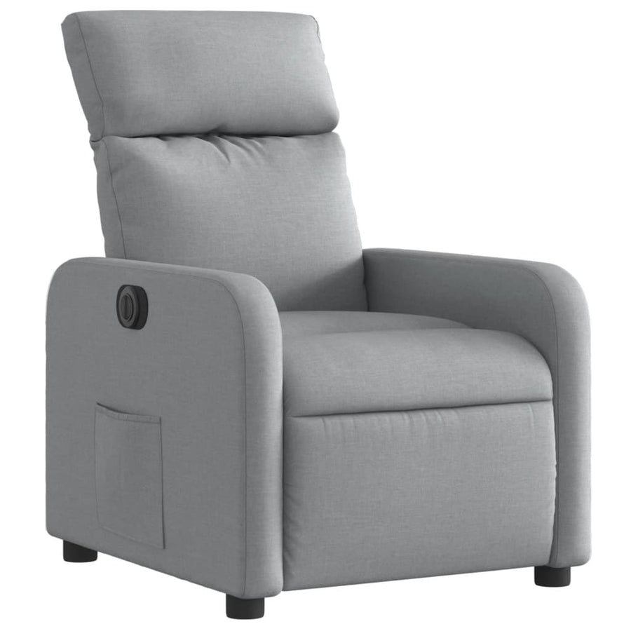Fauteuil Stof Lichtgrijs Elektrisch verstelbaar Nee