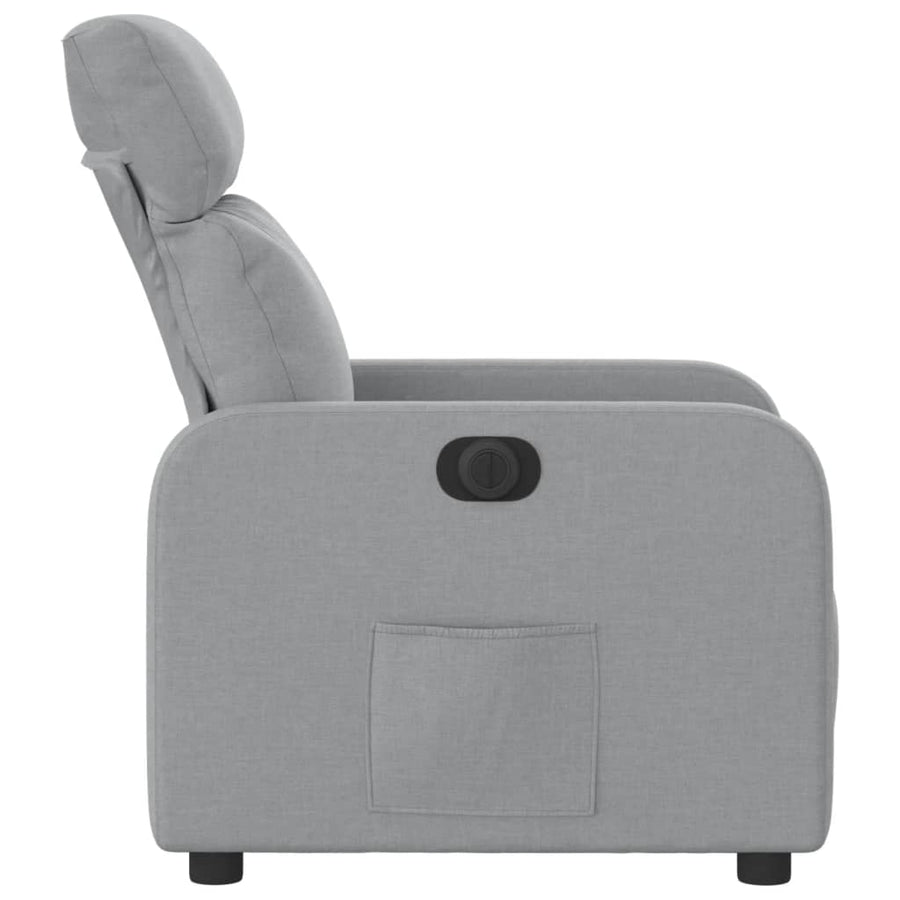 Fauteuil Stof Lichtgrijs Elektrisch verstelbaar Nee