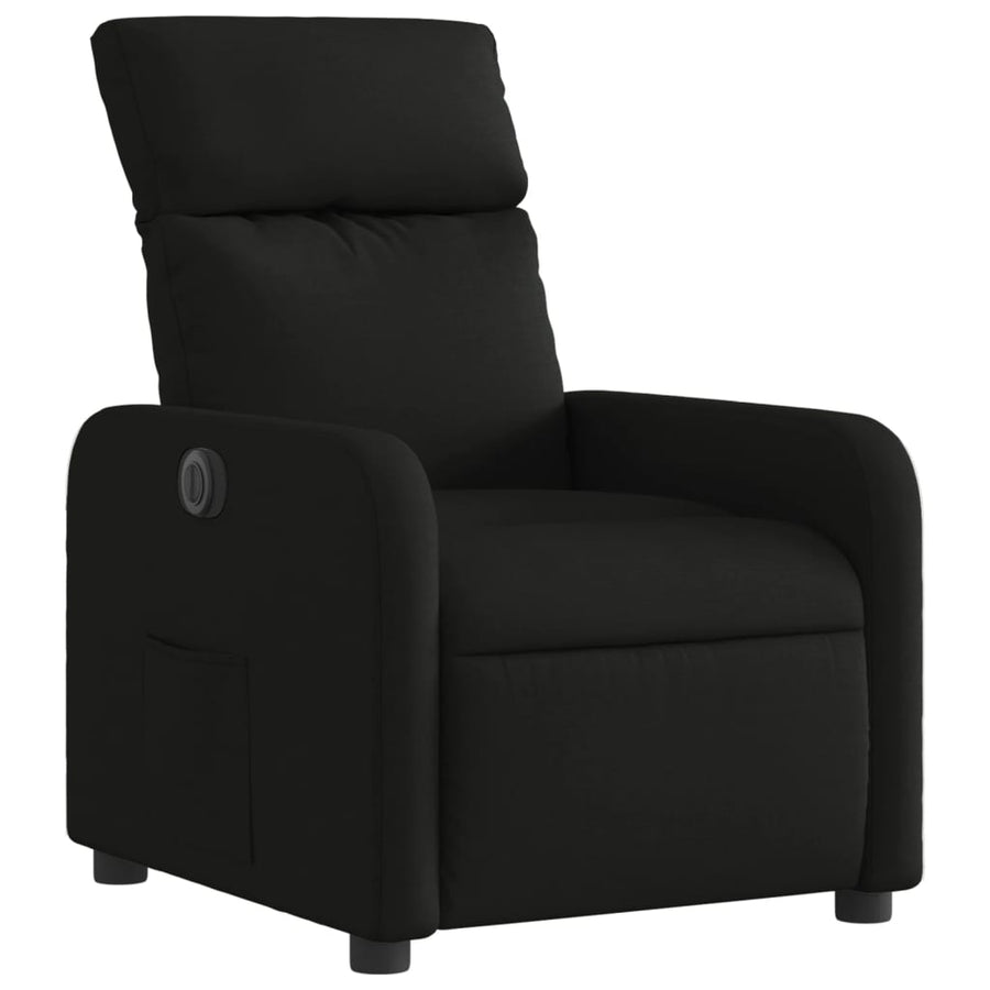 Fauteuil verstelbaar elektrisch stof zwart 1 Nee