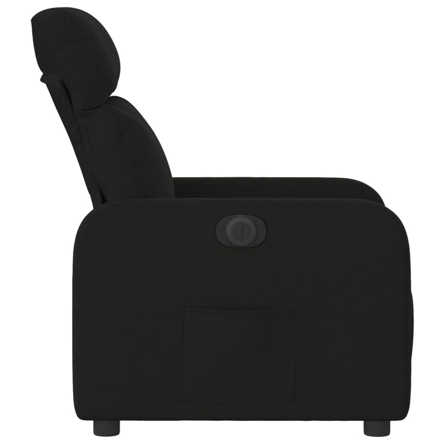 Fauteuil verstelbaar elektrisch stof zwart 1 Nee