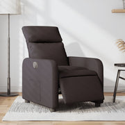 Adjustable electric recliner dark brown fabric
