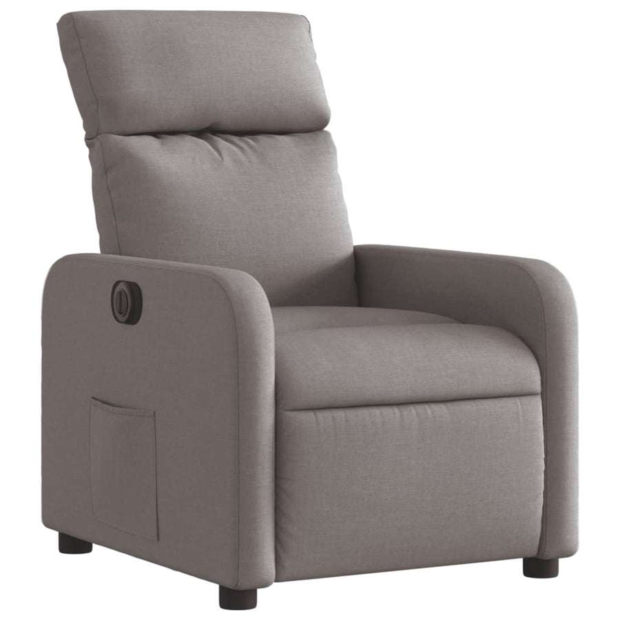 Fauteuil verstelbaar elektrisch stof taupe 1 Nee