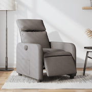 Electric adjustable armchair fabric taupe