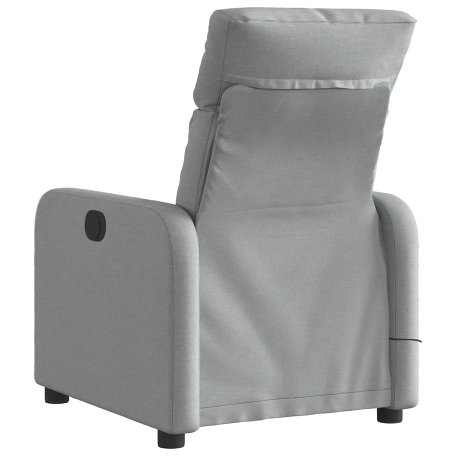 Massagestoel Stof Lichtgrijs Elektrisch verstelbaar Ja