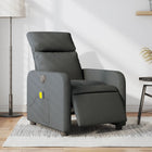Massage chair electrically adjustable fabric dark grey