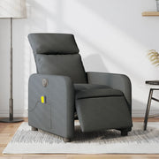 Massagestoel elektrisch verstelbaar stof donkergrijs 66x89.5x95.5 cm