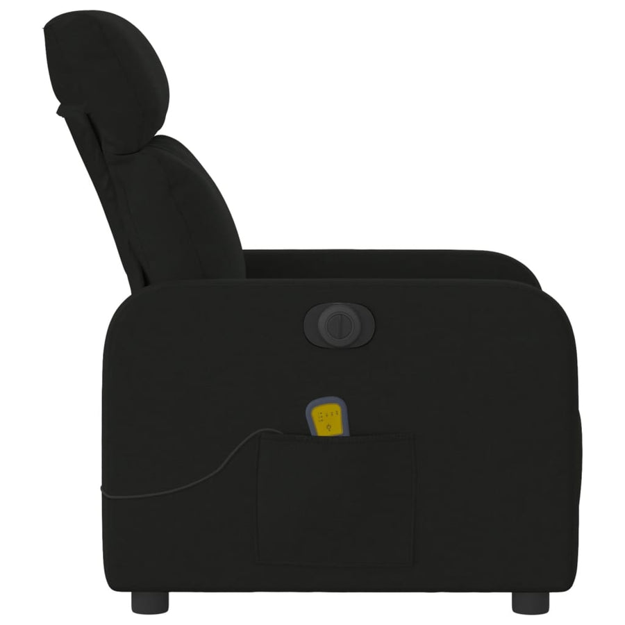Massagestoel Stof Zwart Elektrisch verstelbaar Ja