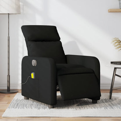 Massagestoel Stof Zwart Elektrisch verstelbaar Ja