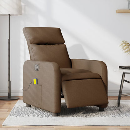 Massagestoel Stof Bruin Ja Elektrisch verstelbaar