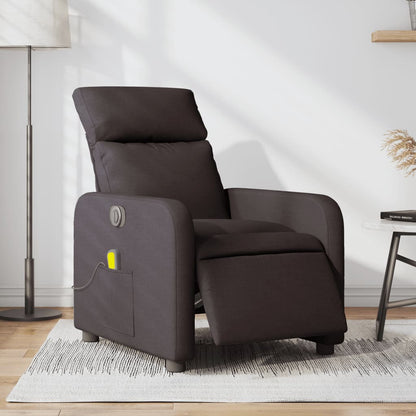 Massagestoel Stof Donkerbruin Elektrisch verstelbaar Ja