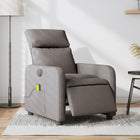 Massagestoel elektrisch verstelbaar stof taupe 66x89.5x95.5 cm