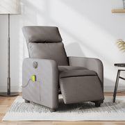 Massagestoel elektrisch verstelbaar stof taupe 66x89.5x95.5 cm