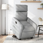 Electric Recliner Chair, Fabric Light Grey