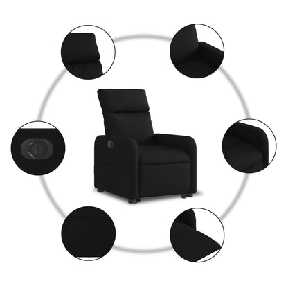 Sta-Op-Stoel Stof Zwart Elektrisch verstelbaar Nee