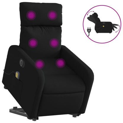 Sta-Op-Massagestoel Stof Zwart Elektrisch verstelbaar Ja