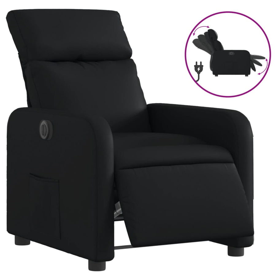Fauteuil Kunstleer Zwart Elektrisch verstelbaar Nee