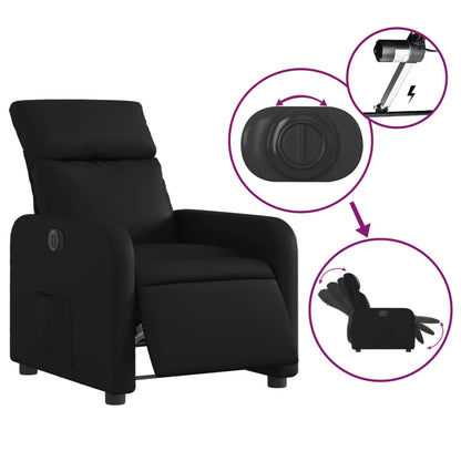 Fauteuil Kunstleer Zwart Elektrisch verstelbaar Nee