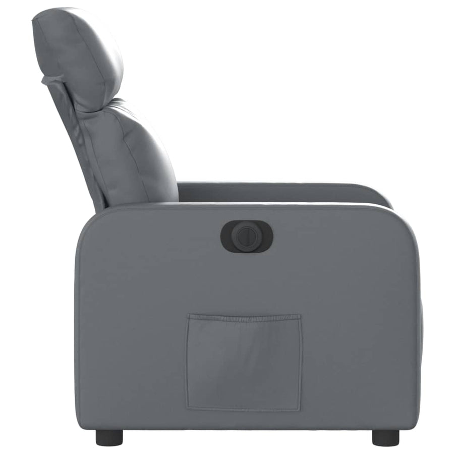 Fauteuil Verstelbaar Elektrisch Kunstleer Grijs Elektrisch verstelbaar Nee