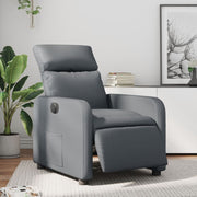 Fauteuil elektrisch verstelbaar kunstleer grijs