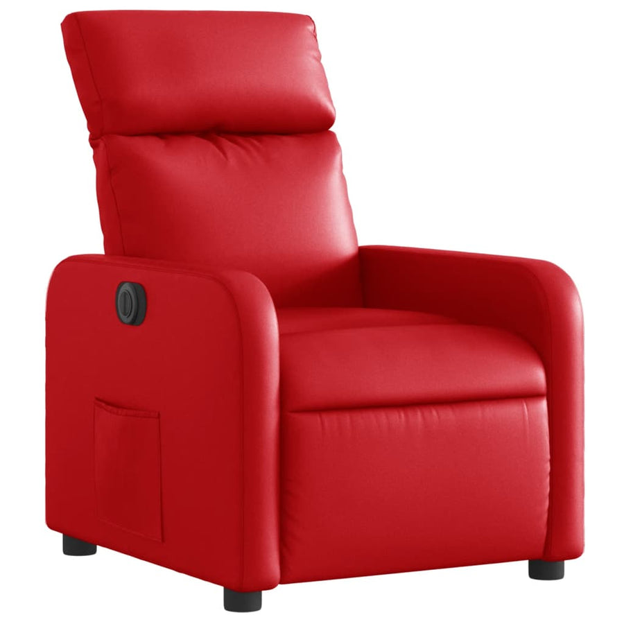 Fauteuil verstelbaar elektrisch kunstleer rood Nee Elektrisch verstelbaar