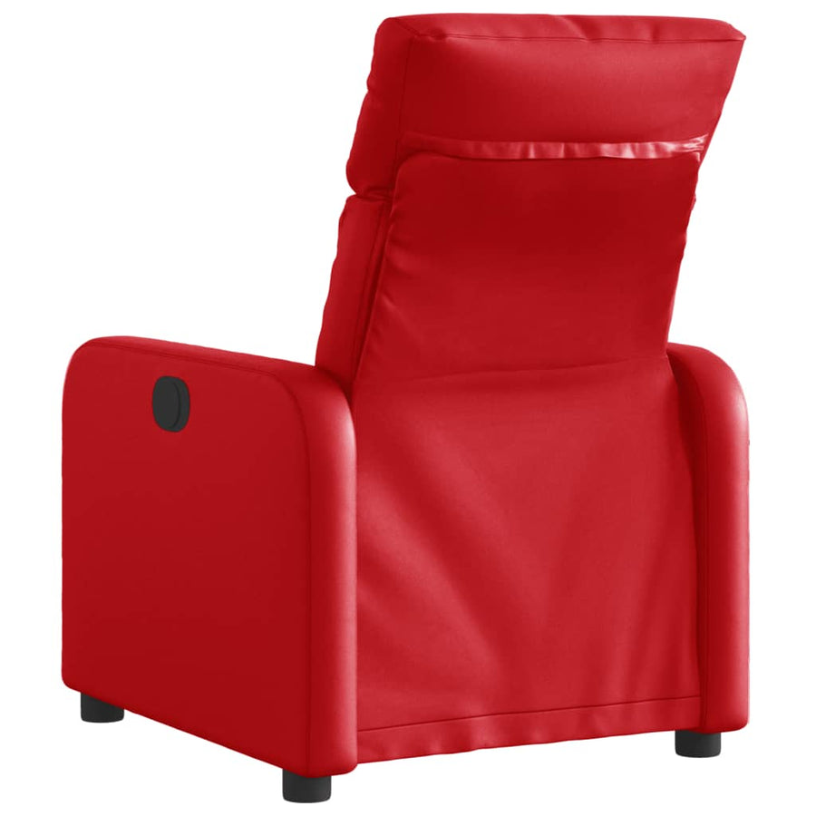 Fauteuil verstelbaar elektrisch kunstleer rood Nee Elektrisch verstelbaar