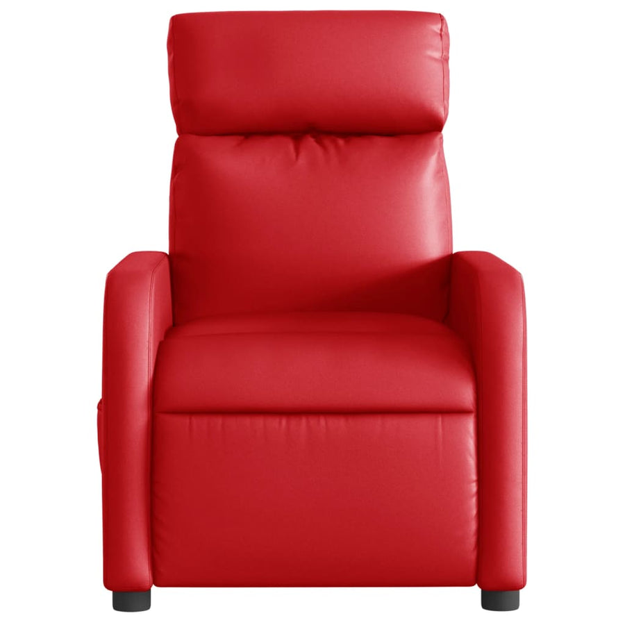 Fauteuil verstelbaar elektrisch kunstleer rood Nee Elektrisch verstelbaar
