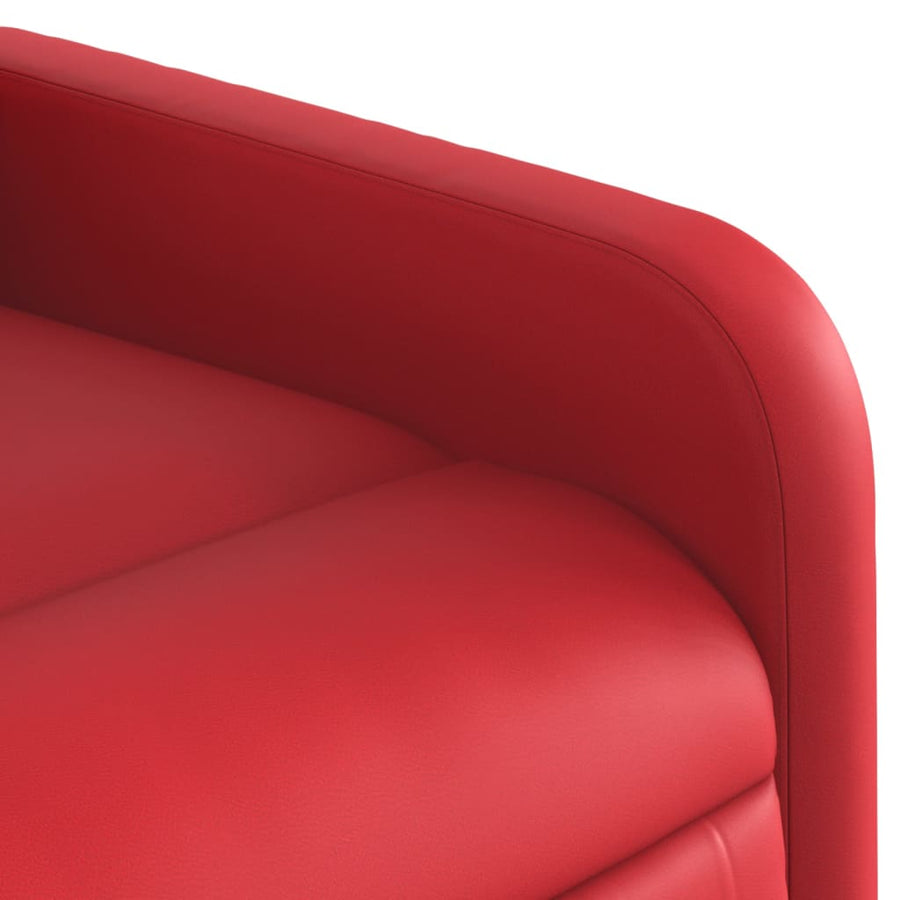 Fauteuil verstelbaar elektrisch kunstleer rood Nee Elektrisch verstelbaar